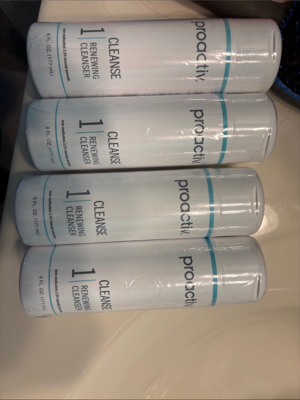 Proactiv Renewing Cleanser Bottles - White with Teal Accents